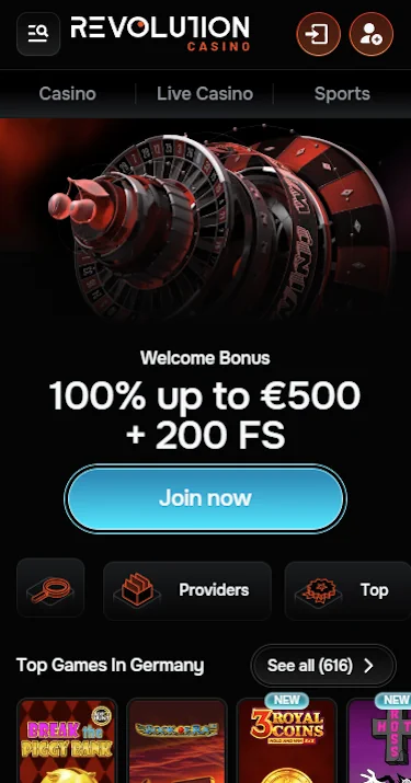 Revolution Casino Online